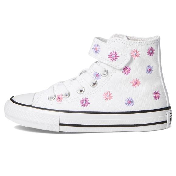 NWT Converse Chuck Taylor All Star Little Kid Floral - White/Jellyfish - size 3 - Picture 3 of 7